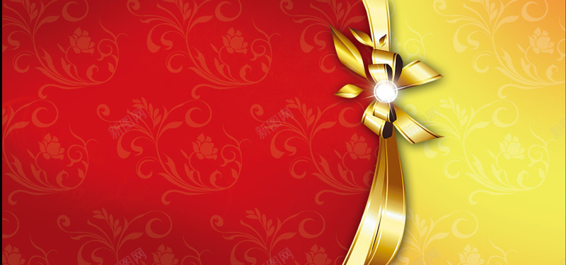 欧式背景psd设计背景_新图网 https://ixintu.com 欧式背景 欧式花纹 海报banner 红色 纹理 蝴蝶结 质感
