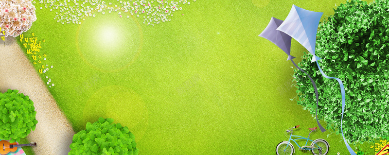 春天阳光风筝节景色绿bannerpsd设计背景_新图网 https://ixintu.com 光 小清新 广告 开春 文艺 春天 春季 树叶 活力 简约 素材 绿色 背景 设计 踏春 道路 风景
