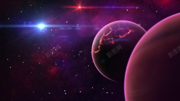 紫粉色的神秘星空jpg设计背景_新图网 https://ixintu.com 星空 神秘 粉色