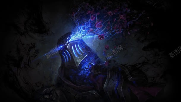 蓝色神秘光效花朵jpg设计背景_新图网 https://ixintu.com 神秘 花朵 蓝色