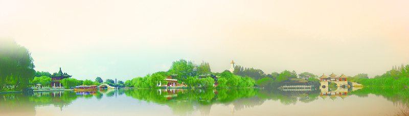 园林banner创意jpg设计背景_新图网 https://ixintu.com 其他 广告 建筑 海报banner 海洋 街道 高大上