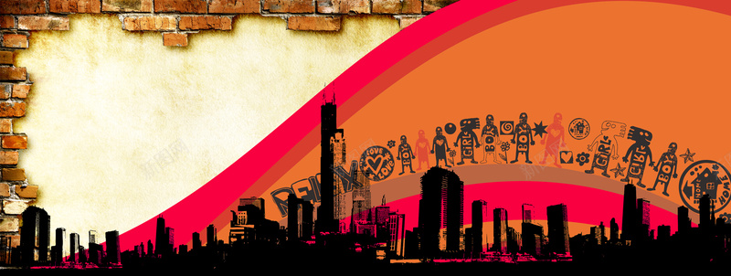 淘宝背景psd设计背景_新图网 https://ixintu.com 中国风 化妆品 嘻哈风格 城市 墙 复古 彩妆 海报banner 淘宝女装 牛仔裤 背包 青春