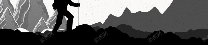 简约徒步客宣传海报psd设计背景_新图网 https://ixintu.com 体育海报 大山 宣传海报 展板 山岭 徒步客 梦想 气球 水墨画 热气球 登山海报 运动海报 青春