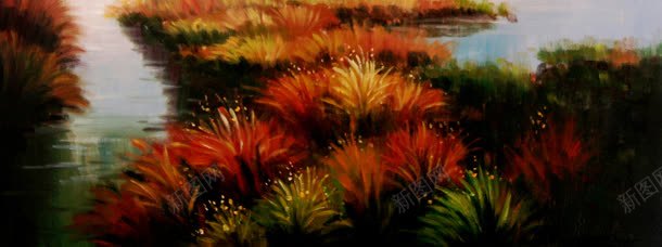 油画秋季水草背景bannerjpg设计背景_新图网 https://ixintu.com banner 水草 油画 秋季 背景