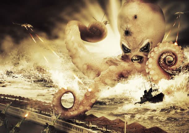 章鱼海怪jpg设计背景_新图网 https://ixintu.com 其它类别 变异 图片素材 怪兽 怪物 海啸 海怪 章鱼 章鱼海怪图片 章鱼海怪图片素材下载 背景花边