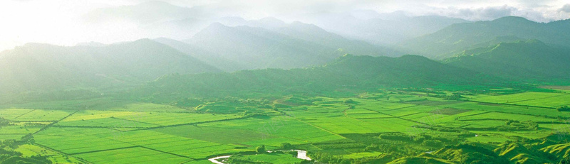 田园banner创意jpg设计背景_新图网 https://ixintu.com 其他 天空 小清新 山峰 海报banner 环保 色彩