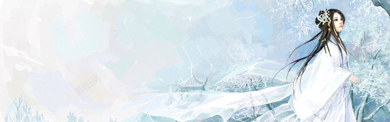 古风美女背景jpg设计背景_新图网 https://ixintu.com 中国风 古典 古风 唯美 墨迹 女孩 海报banner 美女