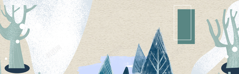 冬季简约扁平手绘bannerpsd设计背景_新图网 https://ixintu.com 冬季 初冬 初冬节气 小雪 扁平 手绘banner 电商节气banner 简约