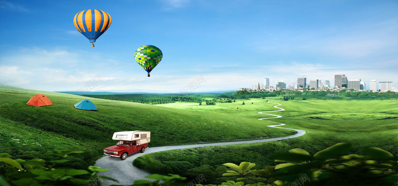 观光旅游psd设计背景_新图网 https://ixintu.com 户外 汽车 海报banner 激情 狂欢 风景旅游