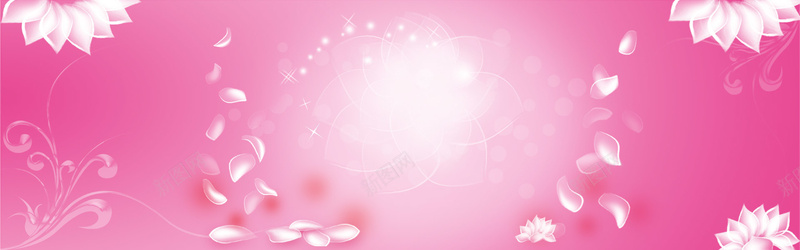 淘宝妇女节梦幻背景psd设计背景_新图网 https://ixintu.com 亮光 底色 粉红色 花 花瓣 荷花