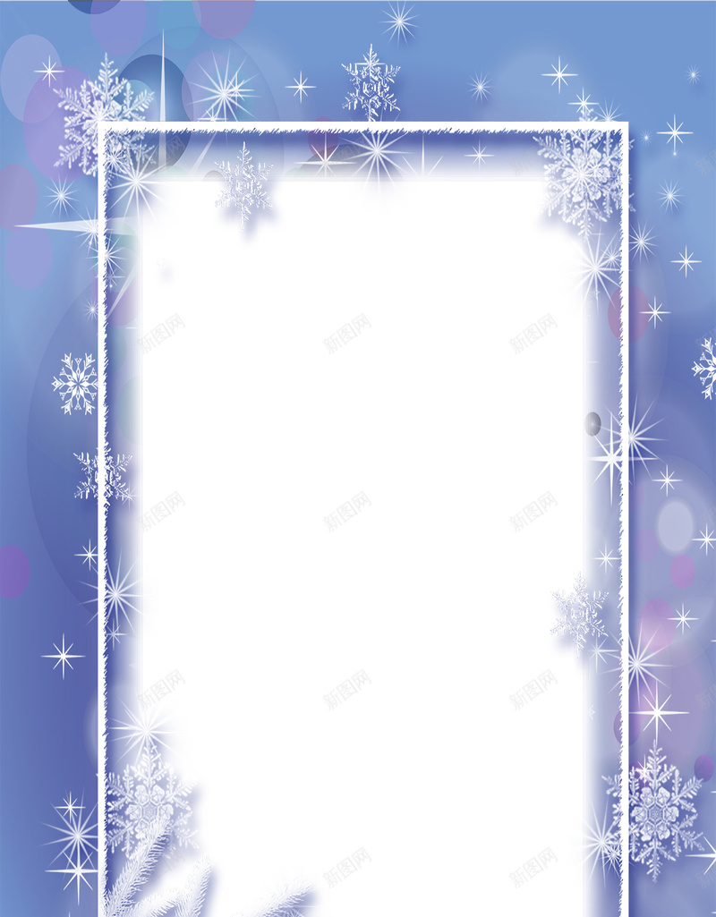 圣诞背景雪花星光装饰h5psd