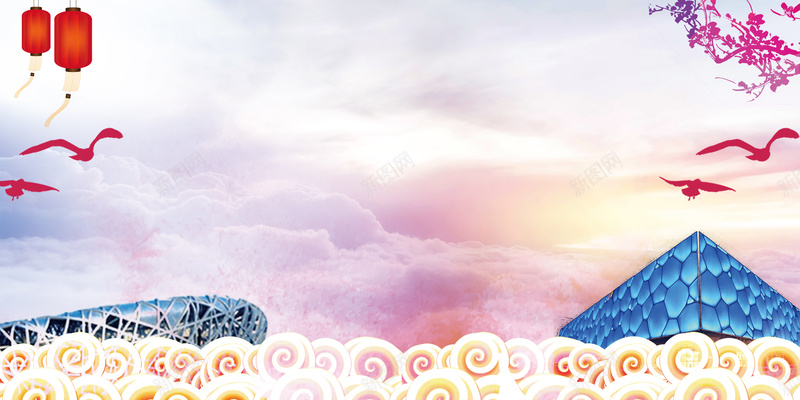 鸟巢水立方中国梦宣传栏海报背景psd设计背景_新图网 https://ixintu.com 中国梦公益 中国梦宣传 中国梦我的梦 共筑中国梦 宣传栏 广告设计 彩云背景 水立方 海报背景 激励 鸟巢