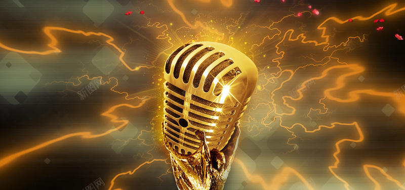 火爆音乐麦克风psd设计背景_新图网 https://ixintu.com 海报banner 激情 火爆 狂欢 音乐 麦克风