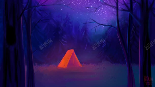 森林独特红色帐篷jpg设计背景_新图网 https://ixintu.com 帐篷 森林 独特 红色