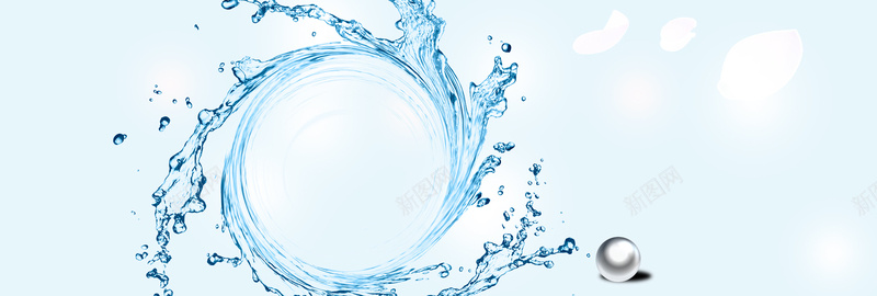 化妆品清新水珠蓝色淘宝海报背景psd设计背景_新图网 https://ixintu.com 化妆品 化妆品海报 水滴 水珠 洗发水 清新 珍珠 蓝色 补水 透明