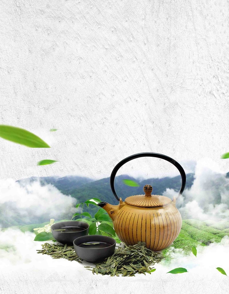茶韵茶文化中国风海报背景模板背景图片免费下载-素材