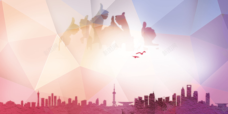点赞海报背景psd设计背景_新图网 https://ixintu.com 小清新 建筑 彩色 手 文艺 海报 点赞 简约 背景
