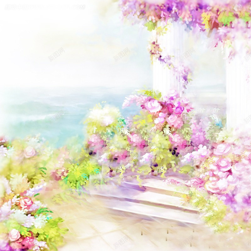 清新背景主图psd_新图网 https://ixintu.com 主图 唯美 摄影 浪漫 花朵 风景 鲜花