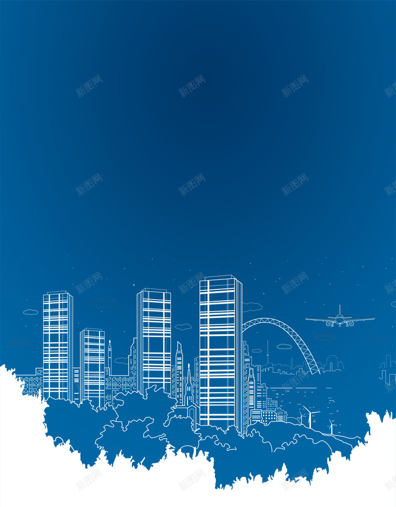都市线条城市元素H5背景psd设计背景_新图网 https://ixintu.com 地产 学校招生 学校简介 招生海报 招生简章 简章模板 线条城市元素H5背景素材 蓝色 都市