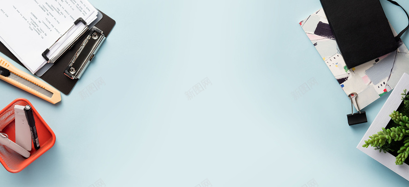 简约办公背景banner装饰jpg设计背景_新图网 https://ixintu.com 书架 办公 尺子 海报banner 笔记本 简约 背景banner装饰