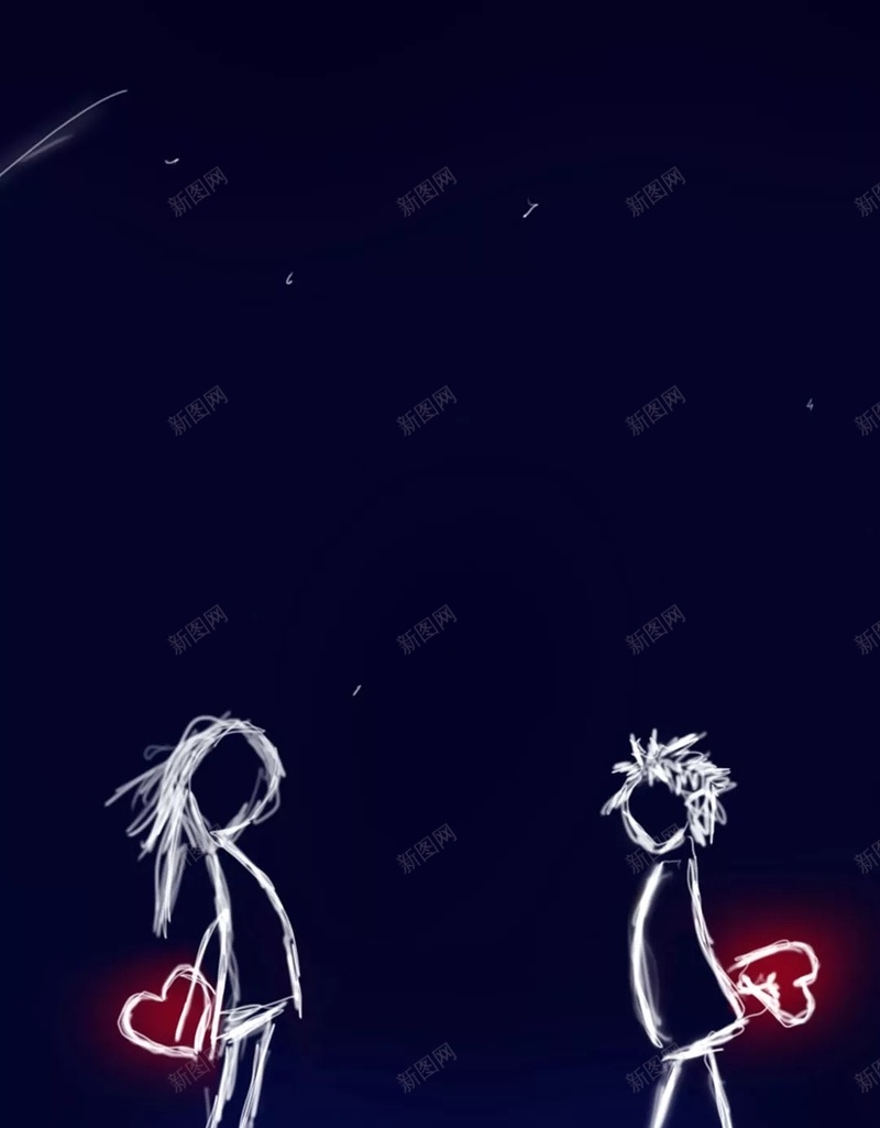 浪漫手绘卡通人物情人节H5背景jpg高清背景_新图网 https://ixintu.com H5背景 卡通人物 情人节 情侣 手绘 文艺 浪漫 爱情