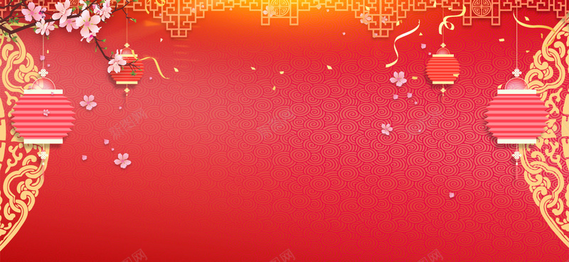 2018年会新年中国风红色bannerpsd设计背景_新图网 https://ixintu.com 2018年 2018年会 中国风 公司年会 剪纸 尾牙宴 新年 晚会 灯笼 红色 联欢会 颁奖典礼