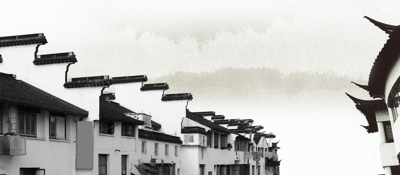 地产仿古建筑海报背景psd设计背景_新图网 https://ixintu.com 中国风 古建 地产 山墙 怀旧 摄影 海报 背景 风景 风格
