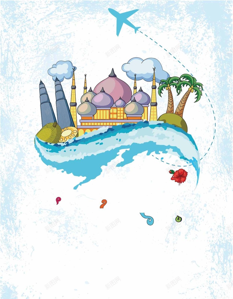 暑假泰国旅游海报背景矢量图ai设计背景_新图网 https://ixintu.com 佛像 卡通 大王宫 新马泰 旅行 暑假旅游 曼谷卧佛寺 泰国 泰国地标 泰国建筑 海报 矢量图