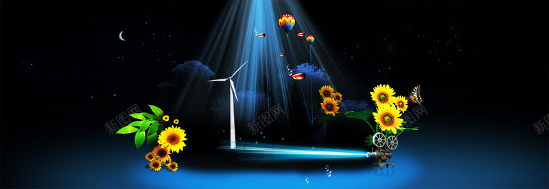 梦幻背景海报psd设计背景_新图网 https://ixintu.com 向日葵 壁纸 梦幻 梦幻背景 浪漫 海报banner 潮流 热气球 电脑桌面