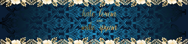 底纹暗纹深蓝色花金色边花英文背景psd高清背景_新图网 https://ixintu.com banner 底纹 暗纹 欧式 海报 深蓝色 背景 花金色 英文 边花