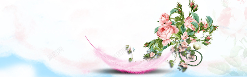 卫生巾简约景色bannerpsd设计背景_新图网 https://ixintu.com psd分层文件 卫生巾 商品 广告设计 暖男系列卫生巾 生活用品 白云 简约清新背景 花瓣