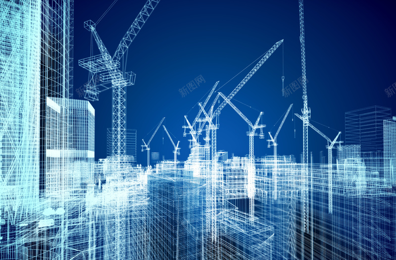 蓝色建筑结构背景jpg设计背景_新图网 https://ixintu.com 城市 建筑 建设 施工 海报 结构 背景 蓝色