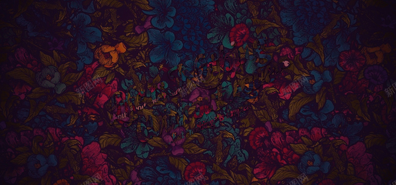 唯美花纹背景psd设计背景_新图网 https://ixintu.com 大气 时尚 海报 海报banner 纹理 美女 花朵 花色背景 蝴蝶 裙子 质感