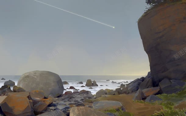相册流星岩石沙滩jpg设计背景_新图网 https://ixintu.com 岩石 沙滩 流星 相册
