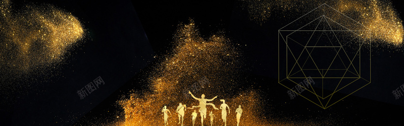 金融科技黑金酷炫bannerpsd设计背景_新图网 https://ixintu.com banner 人物 商务 大气 炫酷 科技 简约 线条 酷炫 金粉 金融 黑色 黑金