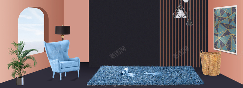 清新北欧简约风家具促销bannerpsd设计背景_新图网 https://ixintu.com 北欧 大气 家具促销 家居 文艺 清新 简洁物品 简约风 莫兰迪色 高档