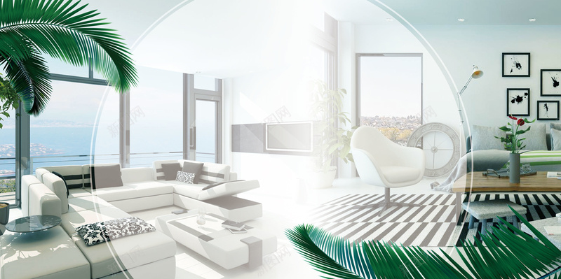 家具背景psd_新图网 https://ixintu.com 惬意 摄影 沙发 绿色 舒适 风景