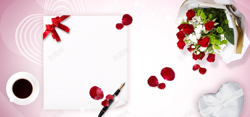 甜蜜情人节渐变粉色banner背景psd设计背景_新图网 https://ixintu.com 信纸 咖啡 小清新 情人节 文艺 梦幻 浪漫 渐变 爱心 玫瑰 甜蜜情人节 简约 素材 蝴蝶结 钢笔