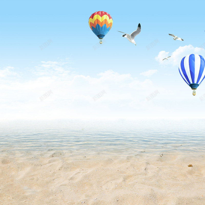 夏季海边风景主图背景psd_新图网 https://ixintu.com 夏季 摄影 海边 淘宝主图 背景素材 风景