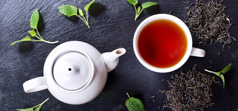 茶水背景jpg设计背景_新图网 https://ixintu.com 早茶 海报banner 茶叶 茶壶 茶杯 茶水
