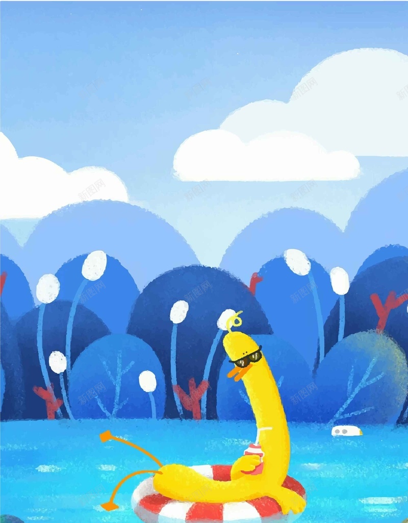 卡通手绘水彩动物矢量图ai高清背景_新图网 https://ixintu.com 动物 卡通 可爱 手绘 插画 水彩 清新 简约 矢量图