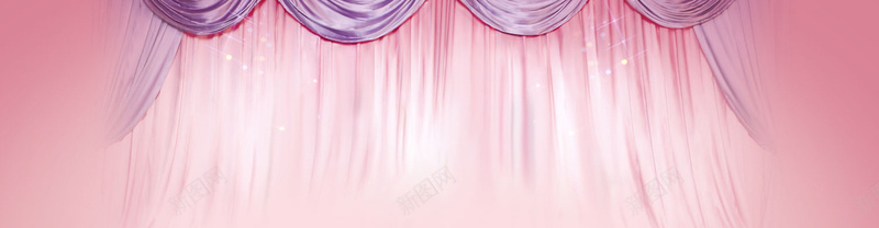 淘宝背景jpg_新图网 https://ixintu.com 摄影 海报banner 窗帘 粉色 风景