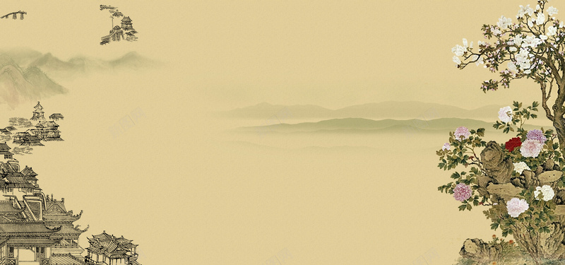 中国风水墨牡丹背景jpg设计背景_新图网 https://ixintu.com 中国水墨画 传统文化 传统水墨牡丹封面 古典 古典水墨 墨镜墨点 水墨房子 水墨牡丹 水墨画 黄色