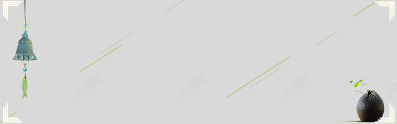 简约文艺日系风素雅浅灰bannerpsd设计背景_新图网 https://ixintu.com banner 古铃 文艺 日系风 浅灰 简约 素雅 线条 花瓶