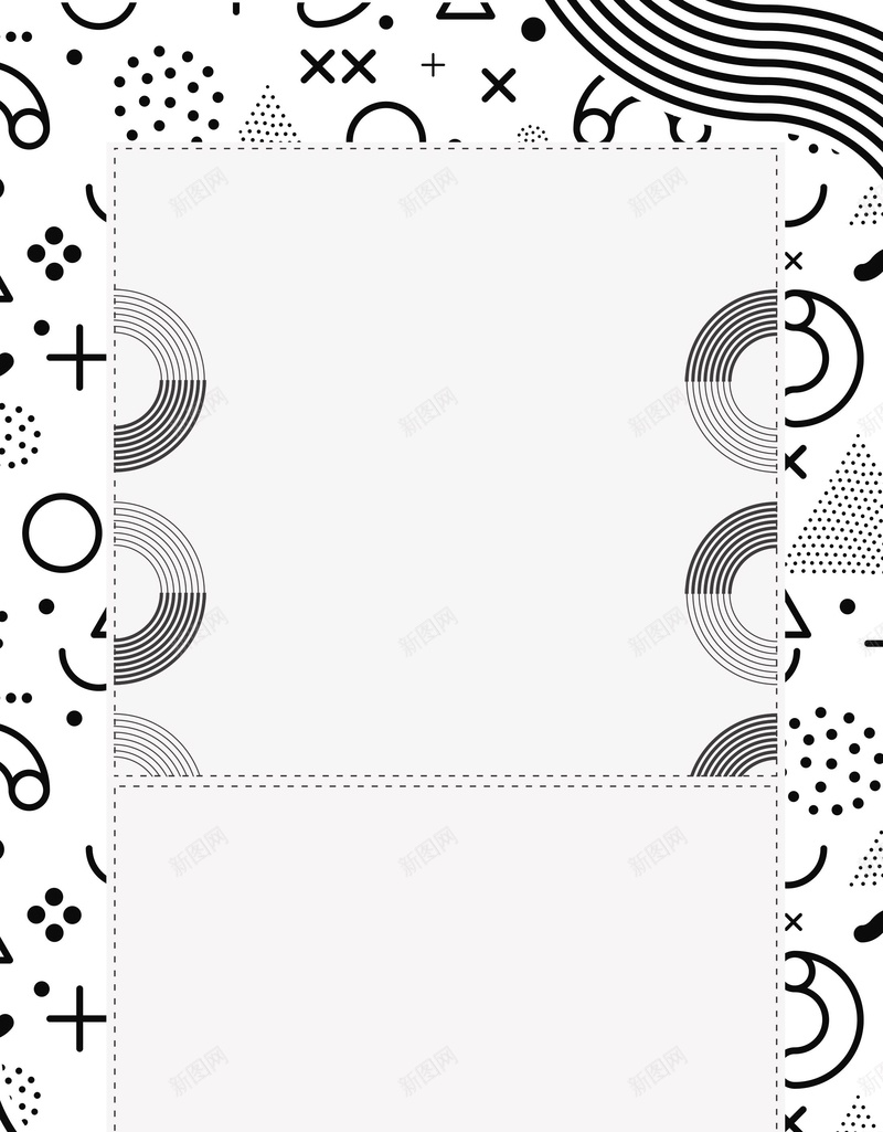 孟菲斯不规则几何图形psd设计背景_新图网 https://ixintu.com 150PPI PSD源文件 不规则 几何图形 分层文件 圆点 孟菲斯 平面设计 条纹 黑白