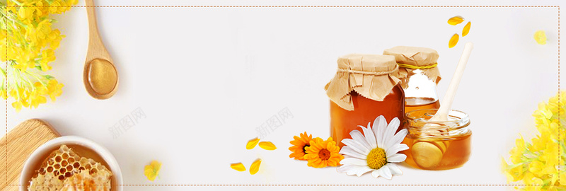 清新食品蜂蜜养生健康保健淘宝bannerpsd设计背景_新图网 https://ixintu.com banner 保健 健康 养生 淘宝 清新 电商 蜂蜜 食品 黄色