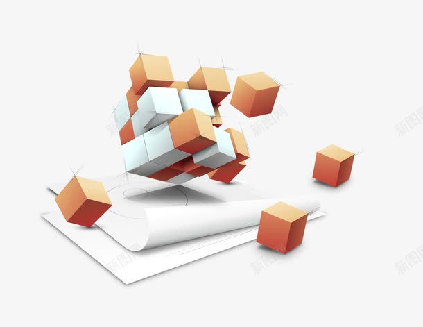 彩色立体方块矢量图ai免抠素材_新图网 https://ixintu.com 绔嬩綋 褰壊 鏂瑰潡 矢量图