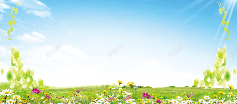 学校展板背景psd设计背景_新图网 https://ixintu.com 保护环境 学习 学习园地 学校 学校展板 小清新 文艺 海报banner 清新 简约 花 草地 蓝天
