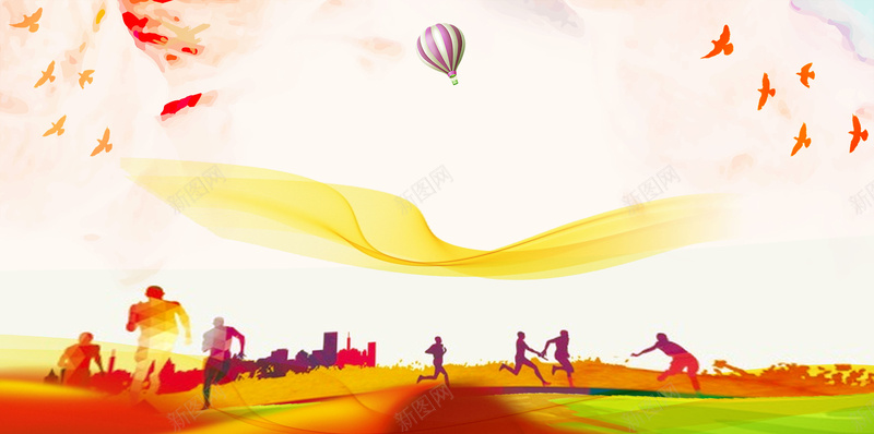 体育运动背景psd设计背景_新图网 https://ixintu.com PSD 体操 体育 平面 广告 模板 氢气球 海报 渐变 白鸽 科技 素材 背景 跑步 运动 运动会 金牌
