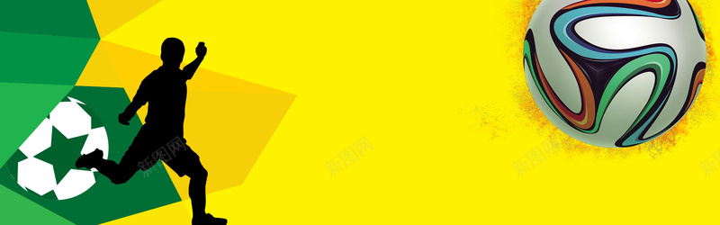 网吧海报bannerpsd设计背景_新图网 https://ixintu.com 人 图形 小清新 文艺 海报banner 简约 绿色 足球 黄色背景